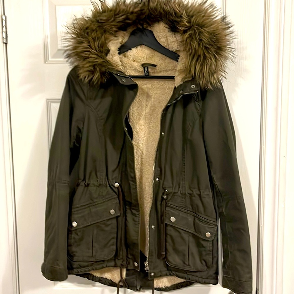 H&M winter Jacket size 4 hunter green